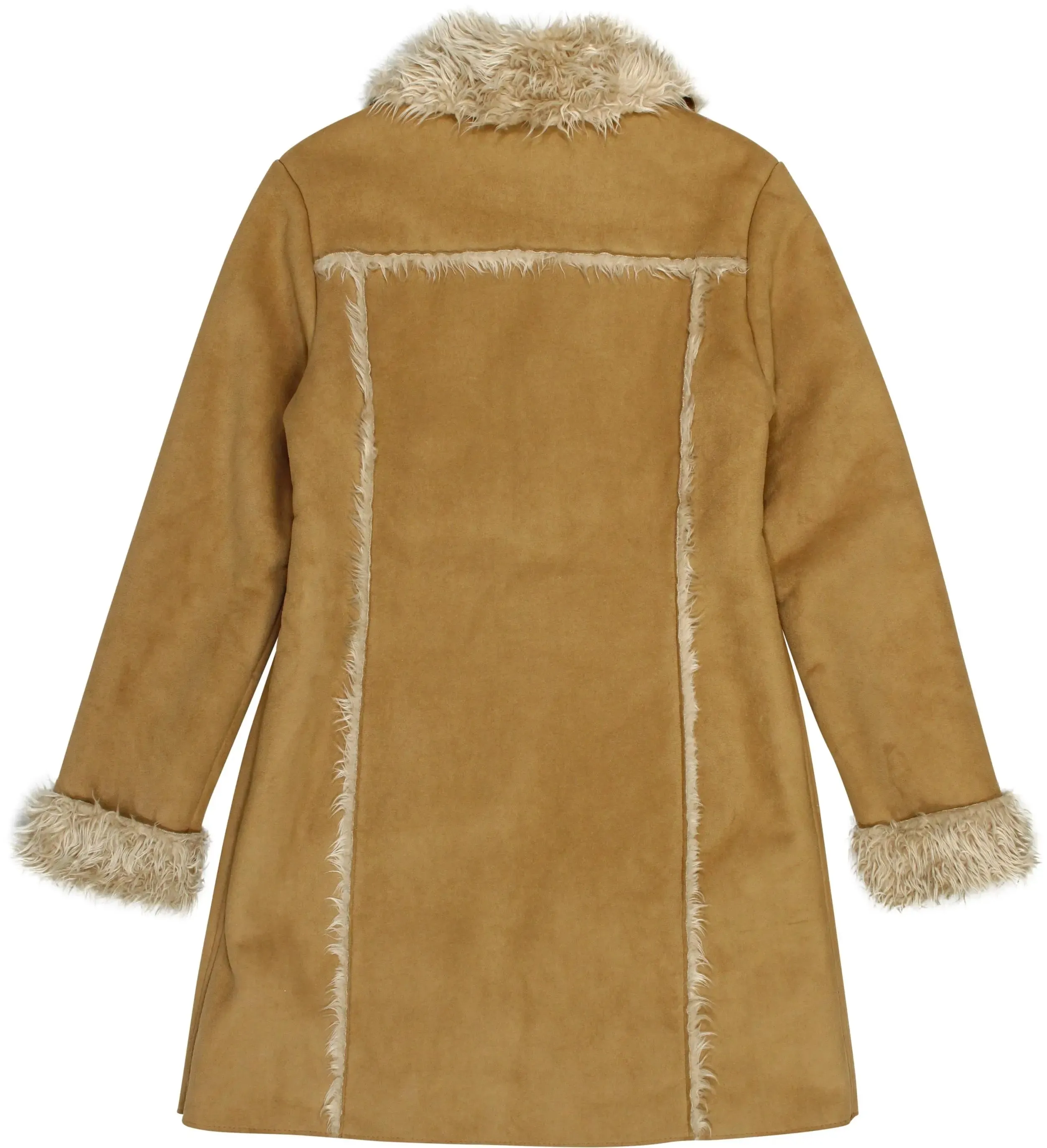 00s Lammy Coat with Embroided Details | ThriftTale