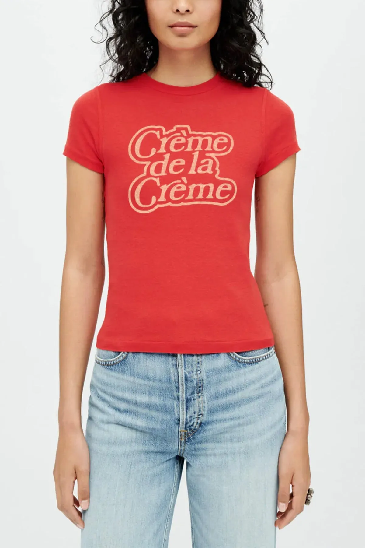 90s Baby Creme De La Creme Tee in Cherry