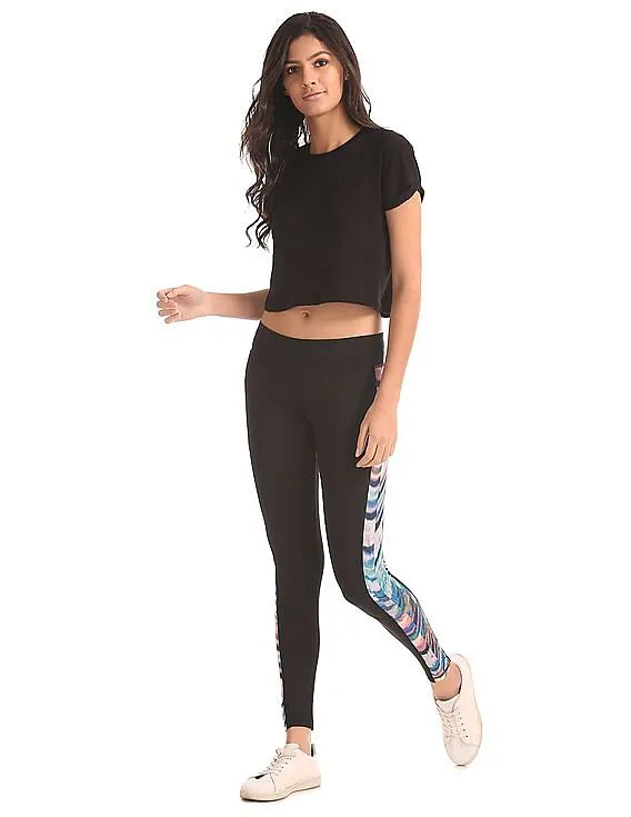 Aeropostale Contrast Panel Active Leggings