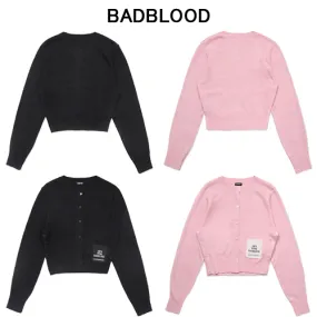 BADBLOOD  |Casual Style Street Style Long Sleeves Elegant Style Logo