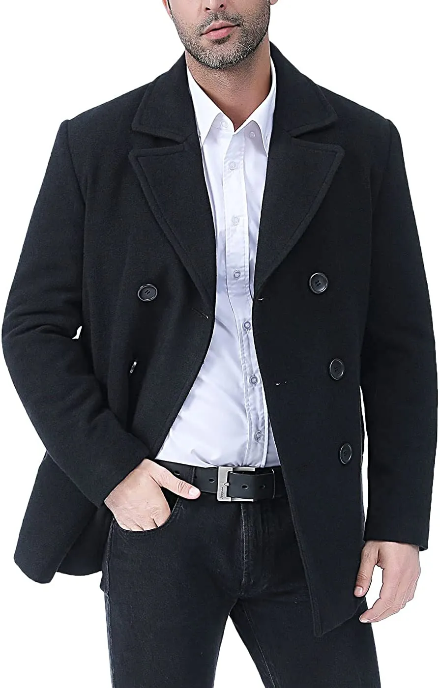 BGSD Men Hugh Wool Blend Pea Coat