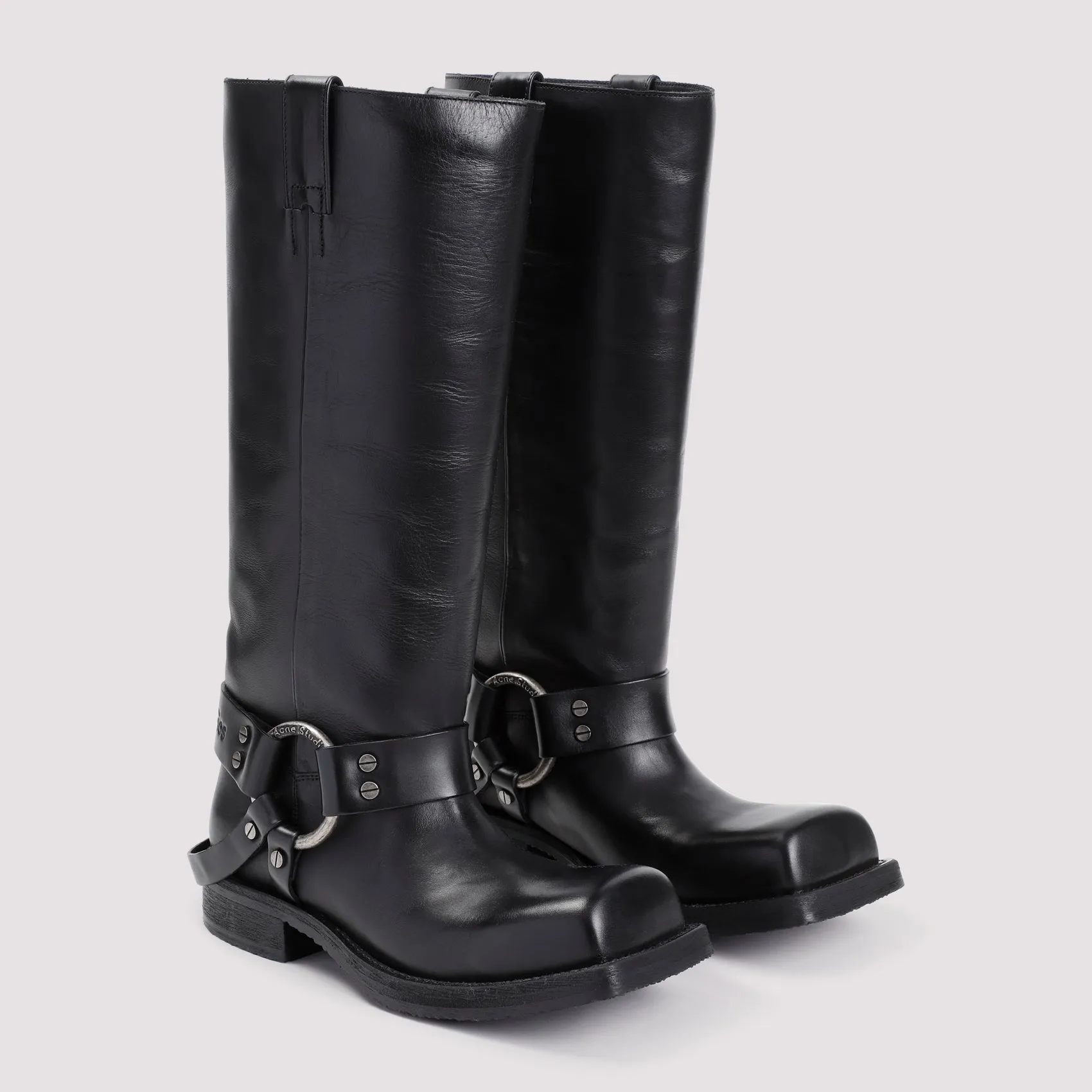 Black Calf Leather Boots