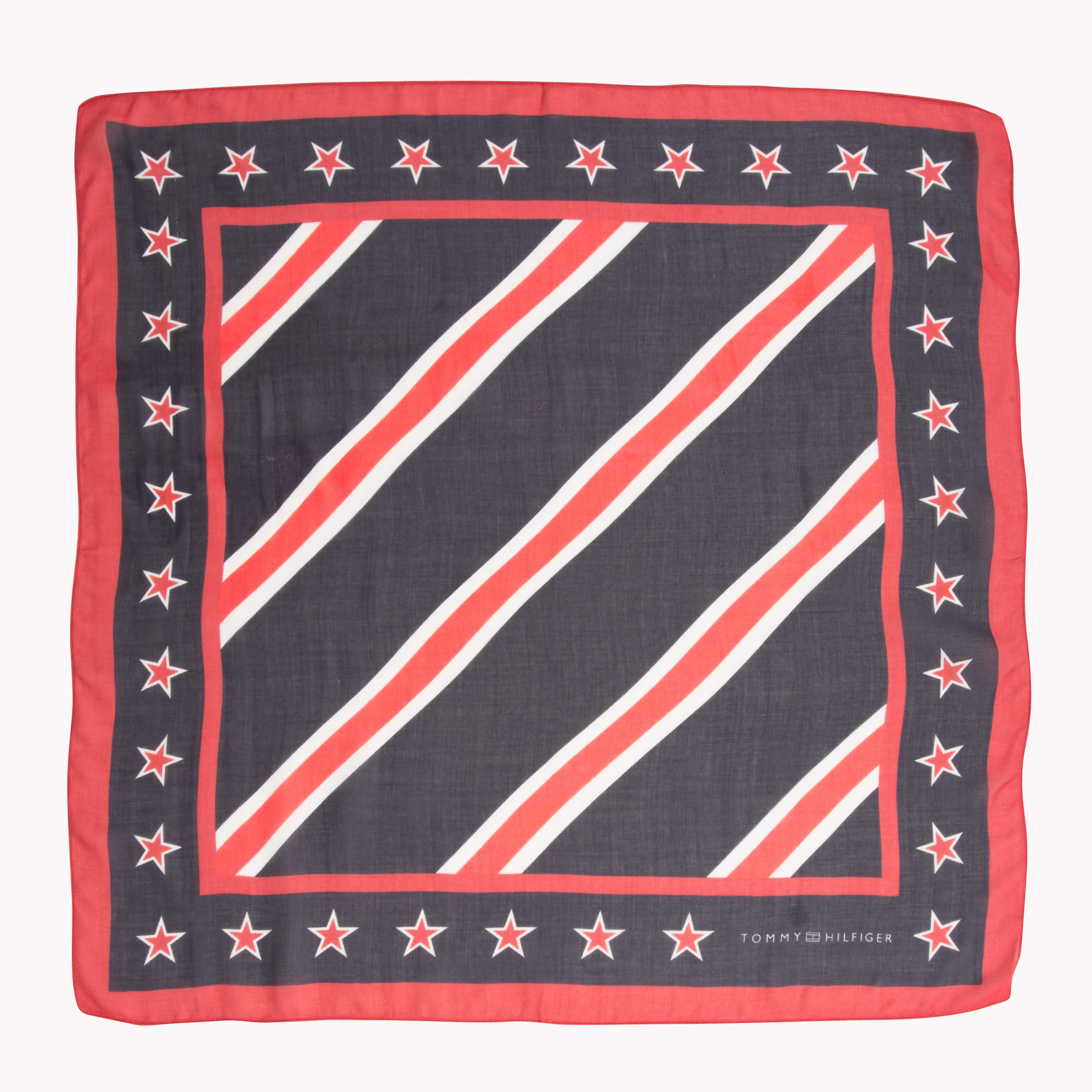 Black Regimental Stripes And Stars Print Bandana | Hats & Scarves | Tommy Hilfiger