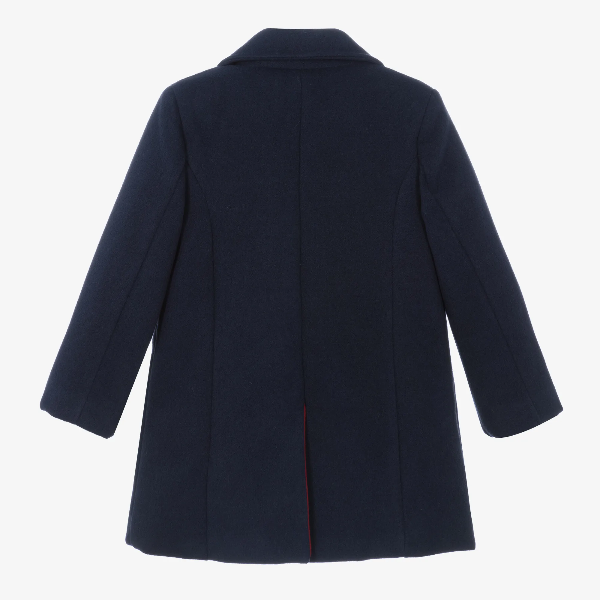 Boys Navy Blue Felted Coat