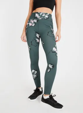 Buy Active Green Floral Leggings 16 | Leggings | Tu