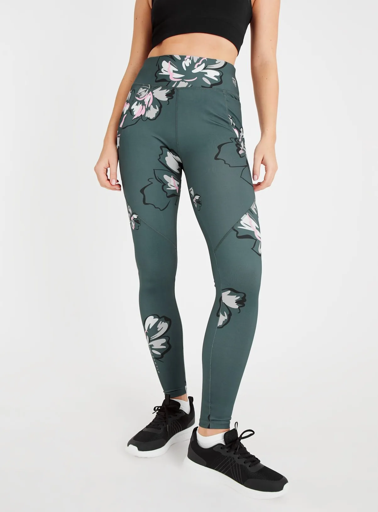 Buy Active Green Floral Leggings 8 | Leggings | Tu