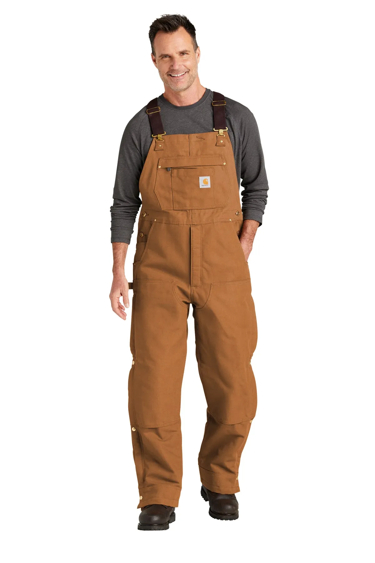 Carhartt Short Firm Duck Insulated Bib Overalls