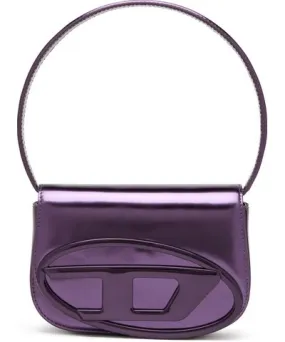 Diesel 1DR-Iconic shoulder bag in mirrored leather