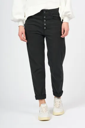 Dondup Koons Jeans Leggero Nero Donna