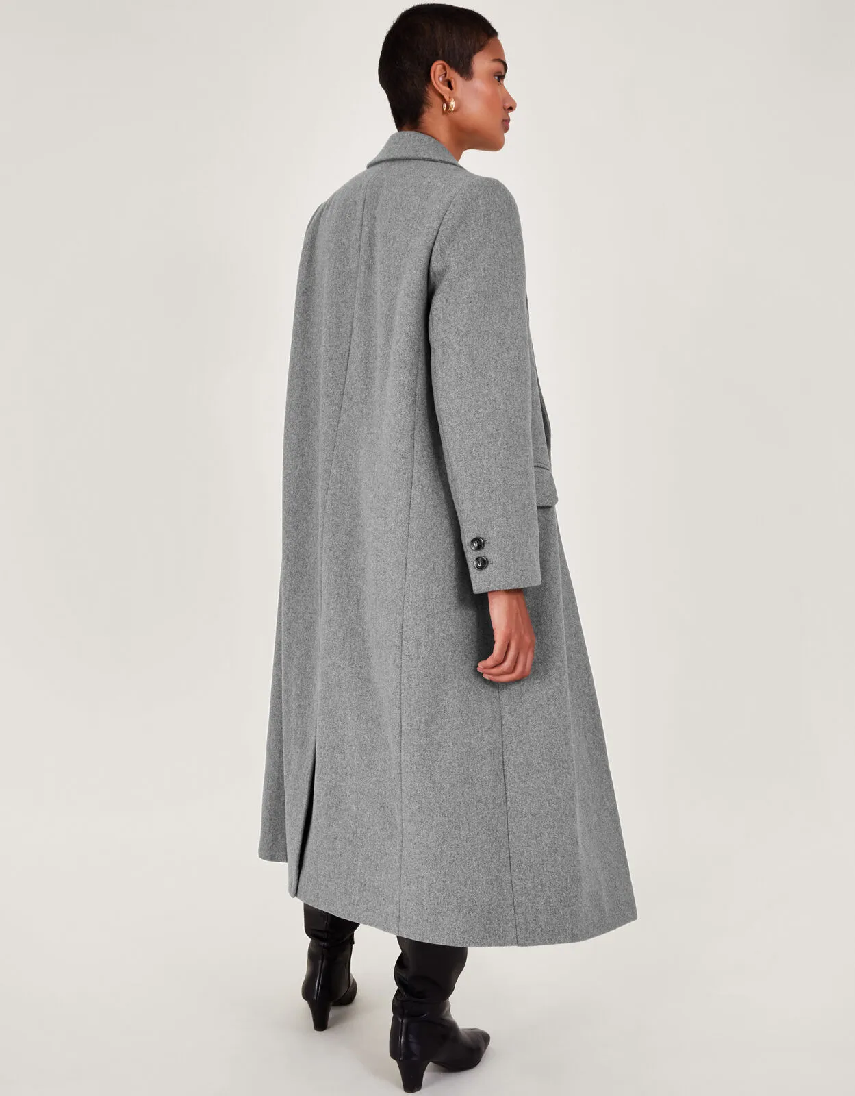 Fay Double Breasted Coat Grey