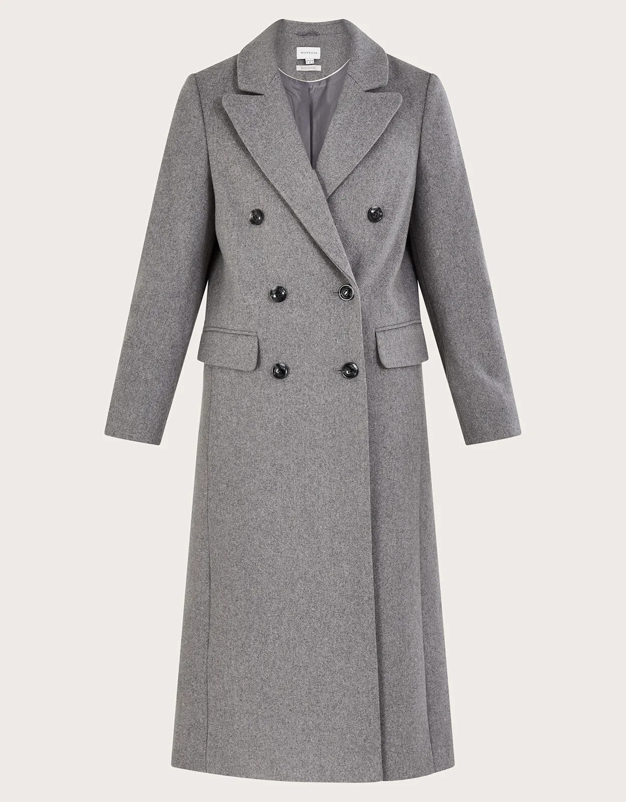 Fay Double Breasted Coat Grey