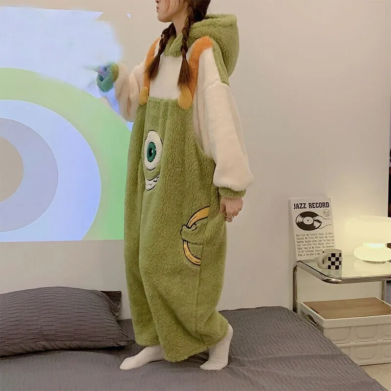 Fuzzy Coat Mike Wazowski Pajamas