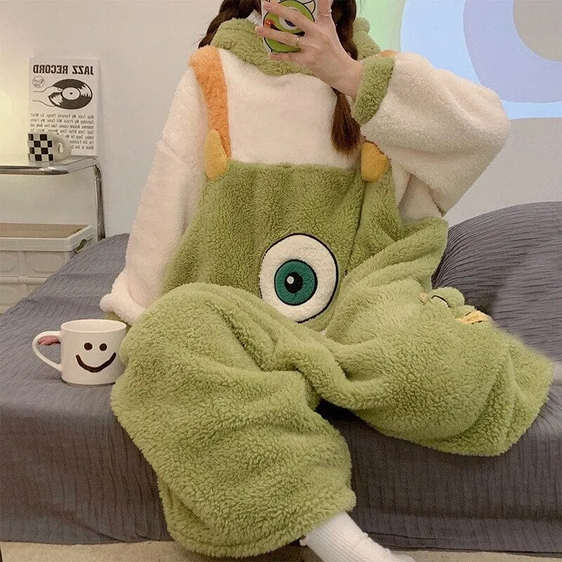 Fuzzy Coat Mike Wazowski Pajamas