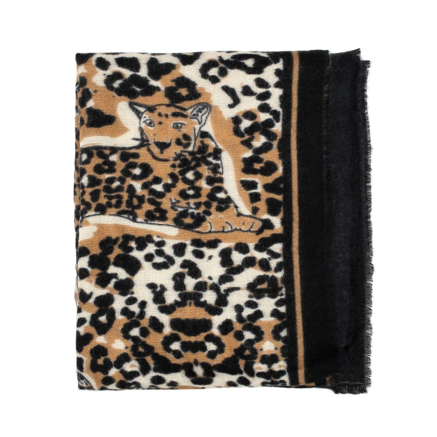 Gloves & Scarves | Neutral 'Wildcat' Large Rectangular Scarf | Bibi Bijoux