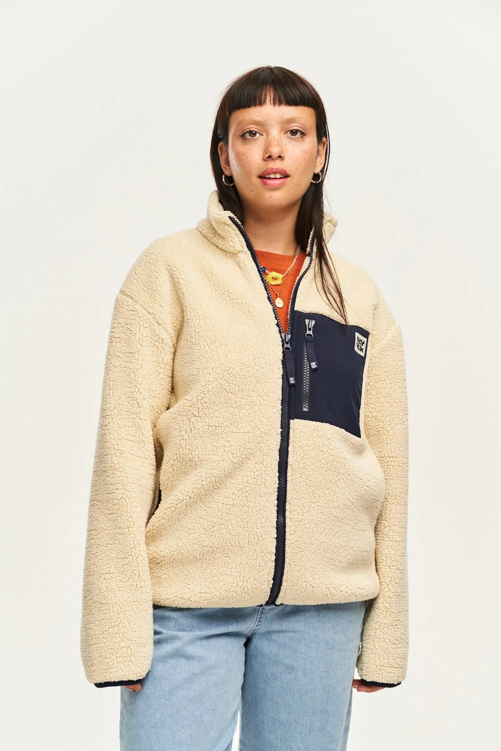 Harper - Fleece Jacket in Cream