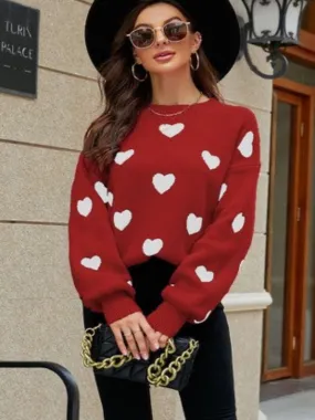 Heart Pattern Sweater