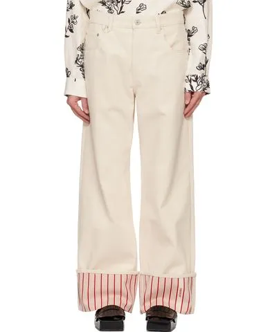 Jacquemus Off-White La Casa 'Le de-Nîmes large' Jeans