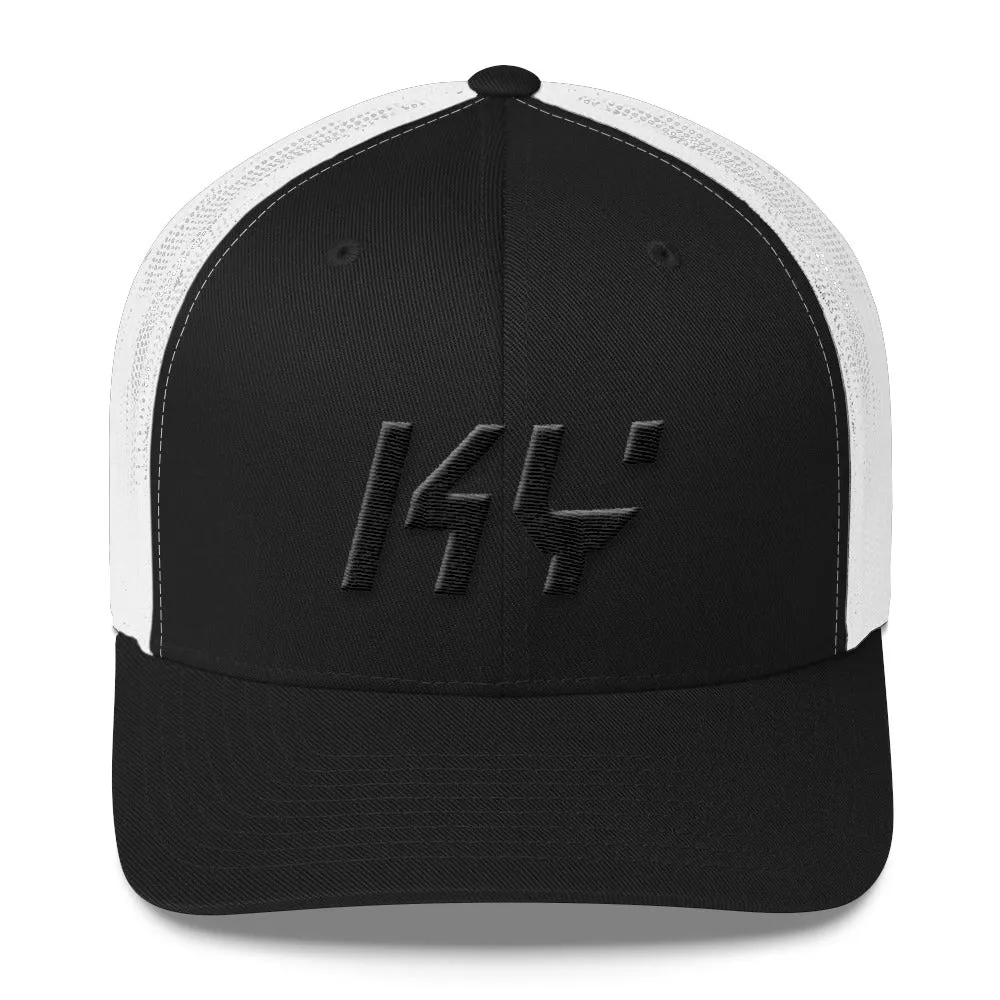 Kentucky - Mesh Back Trucker Cap - Black Embroidery - KY - Many Hat Color Options Available