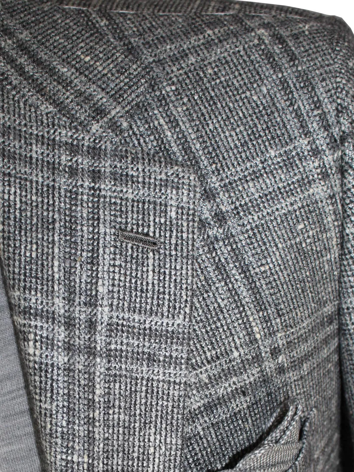 Kiton Sport Coat Gray Windowpane - Cashmere Unlined Men Blazer EUR 50 - US 40 R