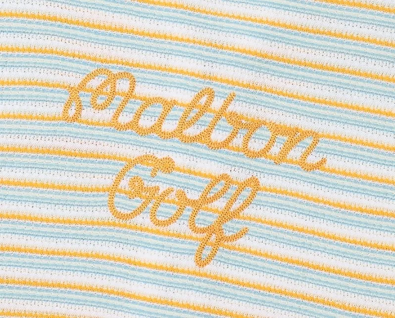 Malbon Golf  |Stripes Short Sleeves Cardigans