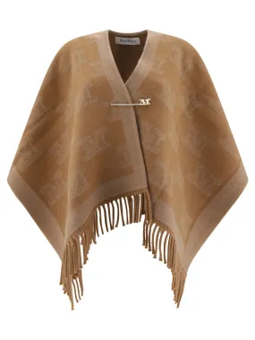 MAX MARA Elegant Beige Wool Cape