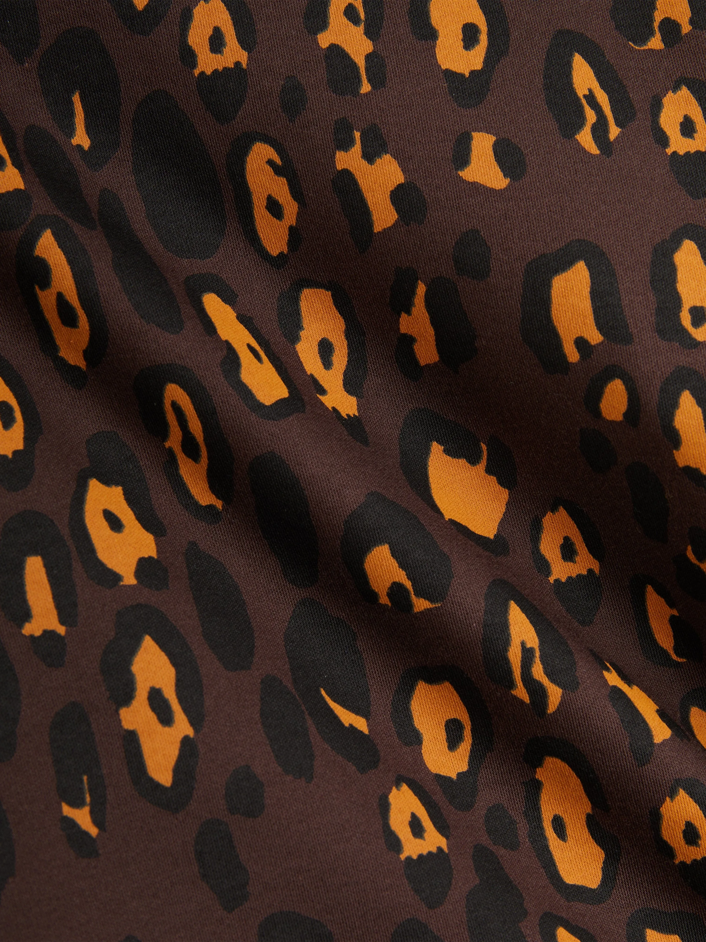 Mini Rodini Girls Leopard Print Leggings in Brown