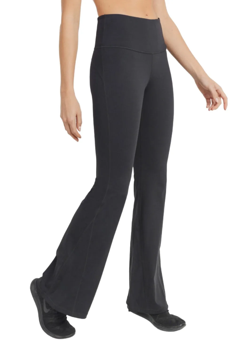 Mono B Lycra-Blend High-Waisted Flare Leggings APH8002 and Plus