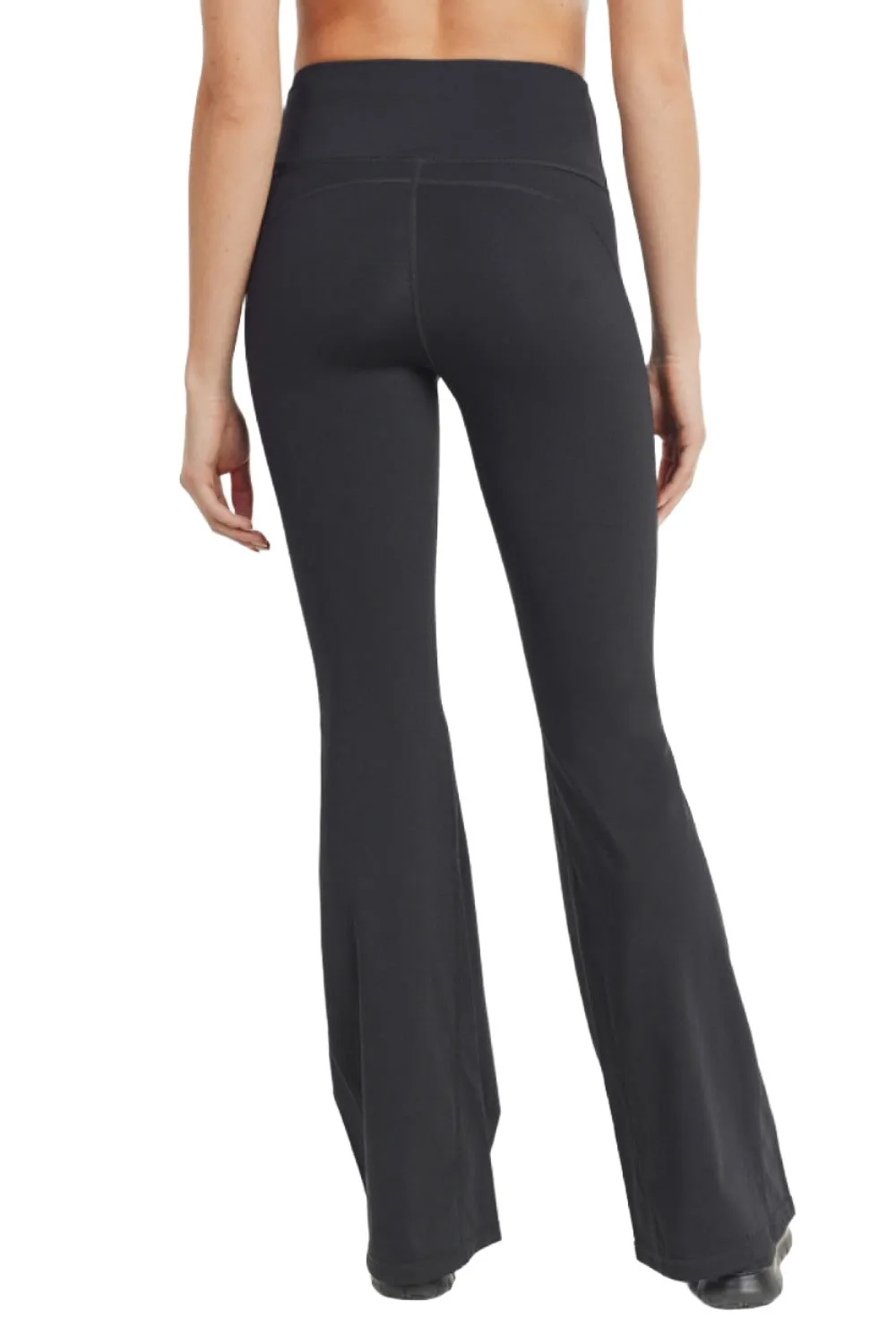 Mono B Lycra-Blend High-Waisted Flare Leggings APH8002 and Plus