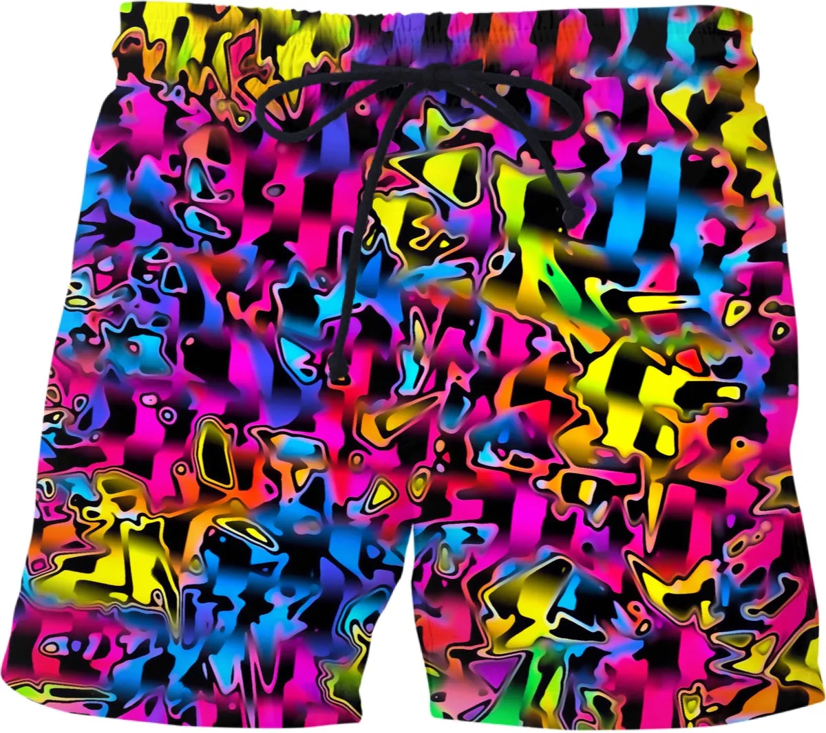 Rainbow Meltdown Swim Shorts