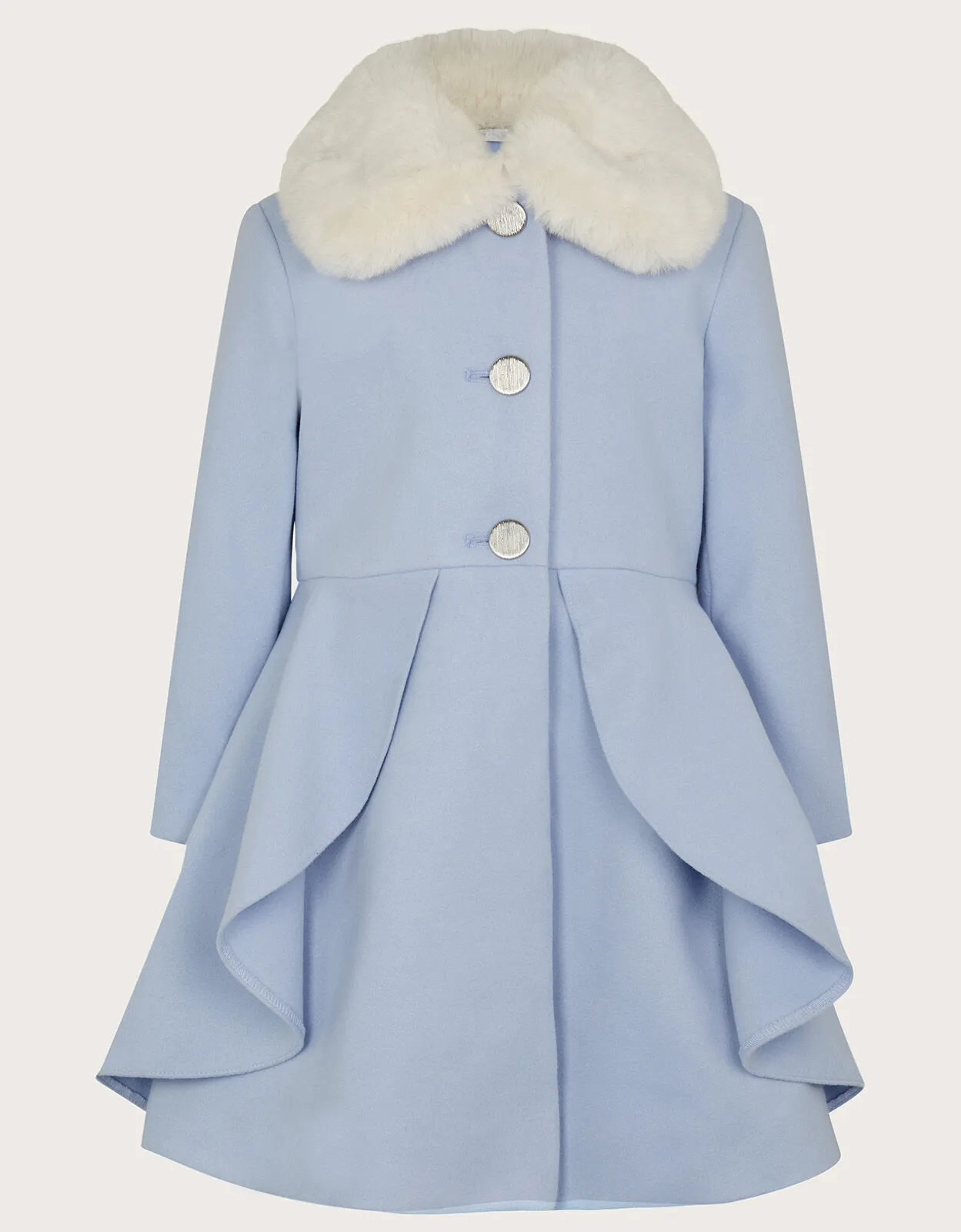 Skirted Twirl Smart Coat Blue