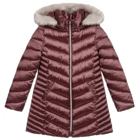 Teen Pink Hooded Puffer Coat