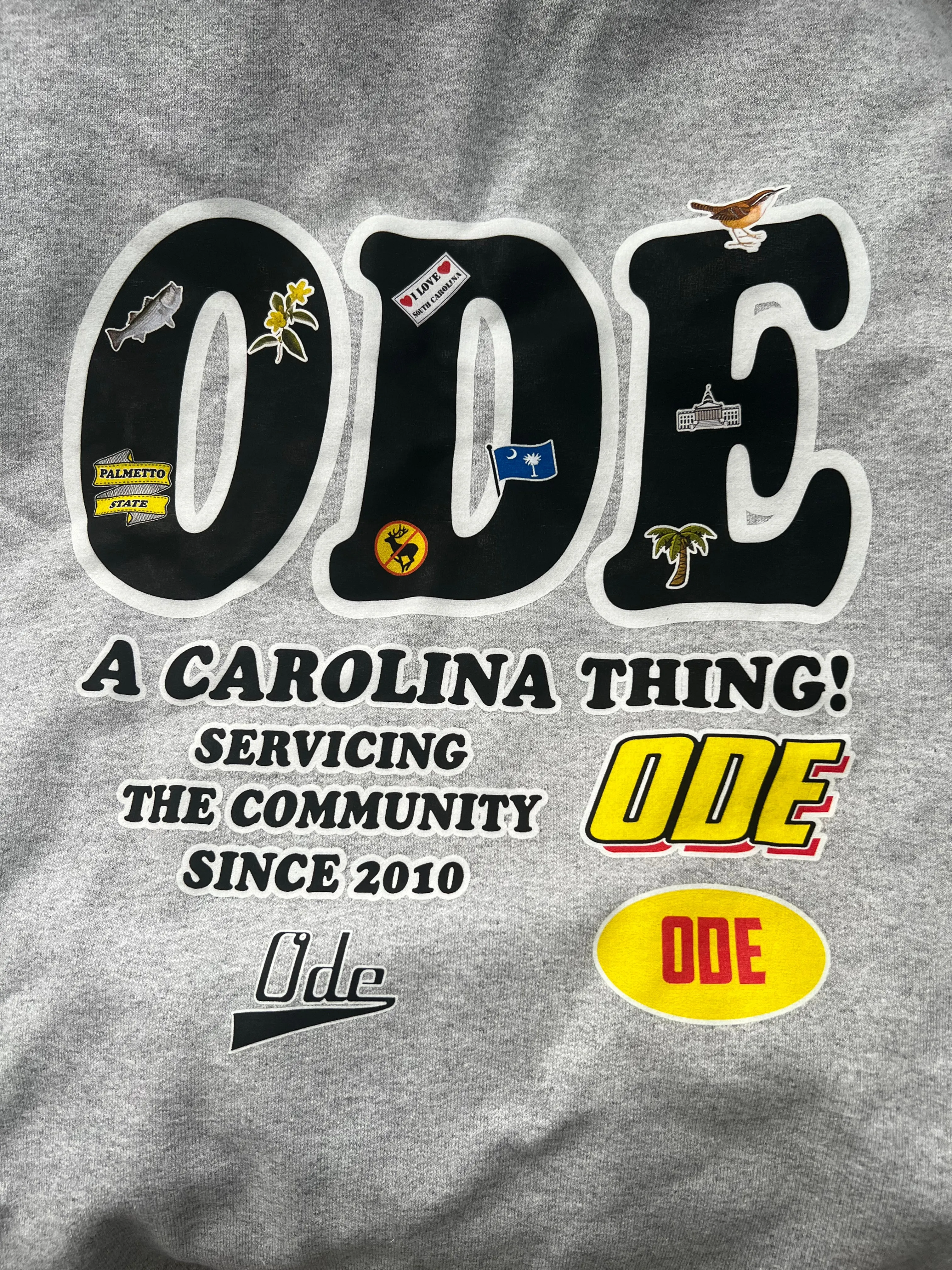 The ODE Carolina Thing  Hoodie- Grey