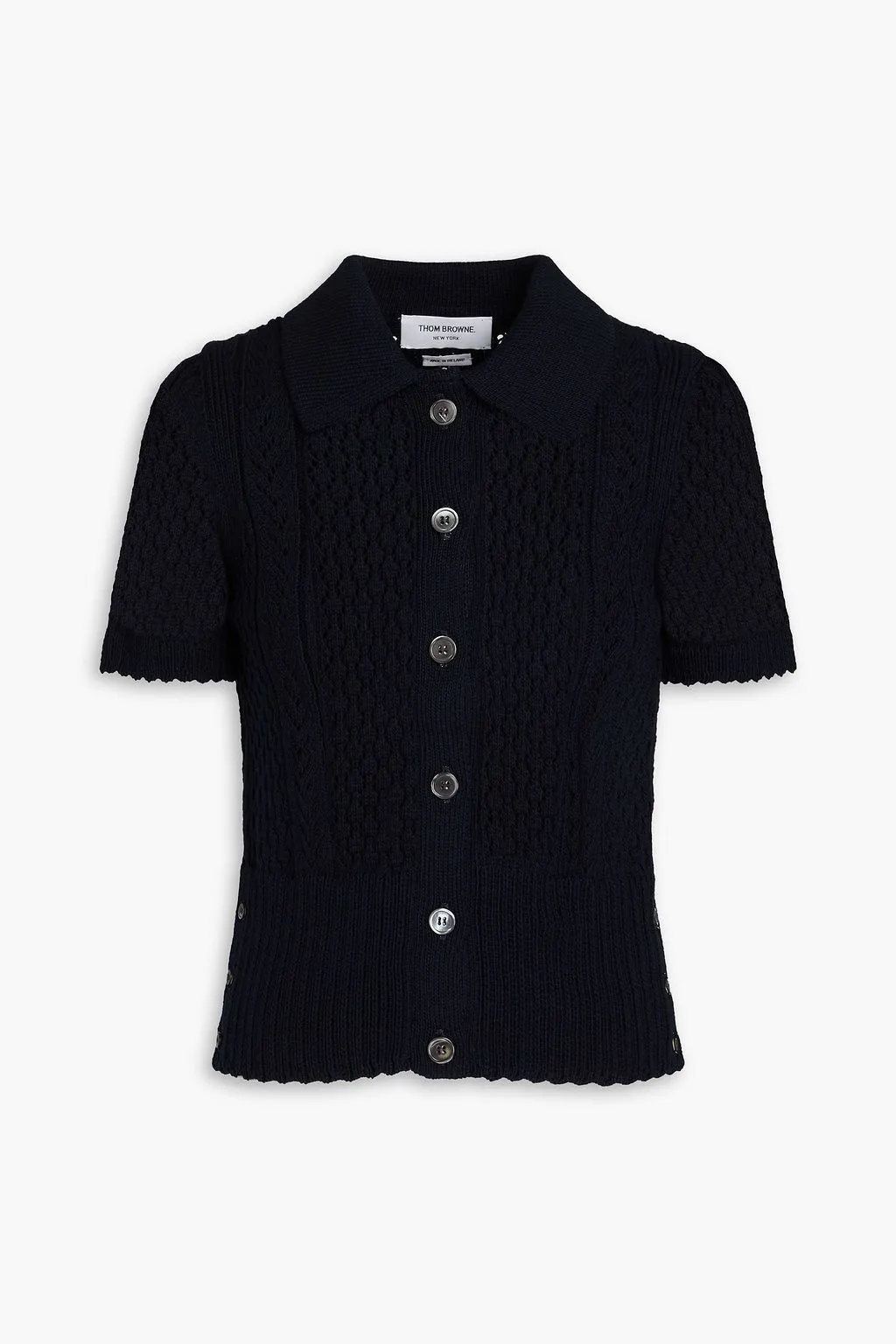 THOM BROWNE  |Casual Style Plain Cotton Short Sleeves Office Style