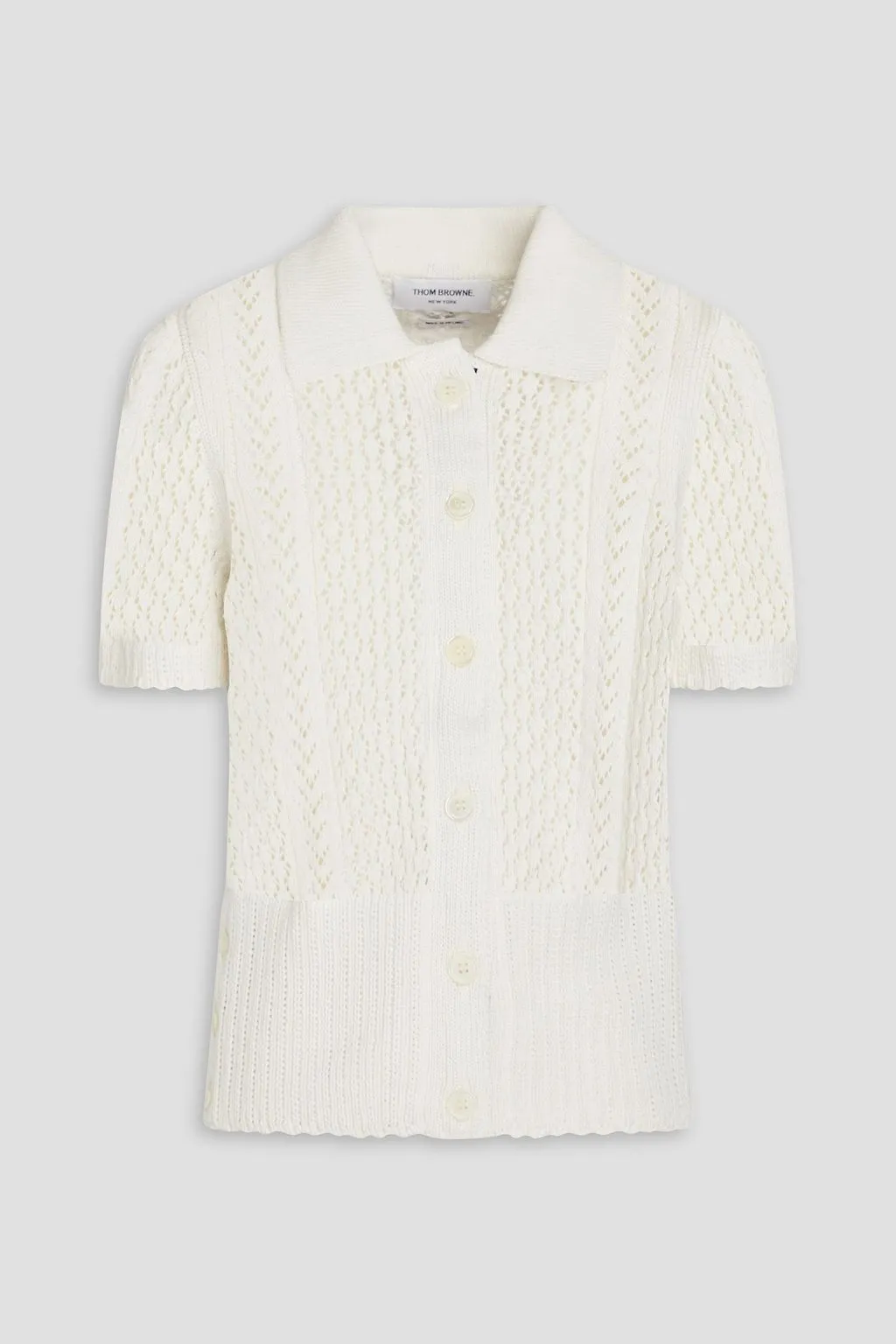 THOM BROWNE  |Casual Style Plain Cotton Short Sleeves Office Style