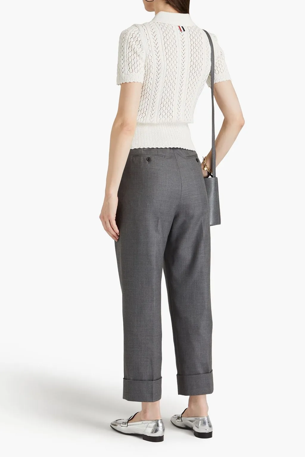 THOM BROWNE  |Casual Style Plain Cotton Short Sleeves Office Style