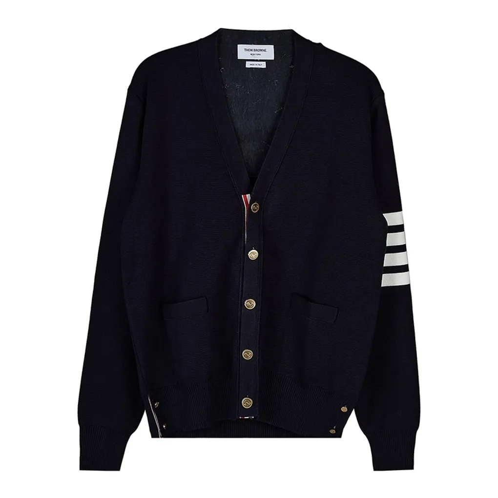 THOM BROWNE  |Unisex Street Style Plain Logo Designers Cardigans