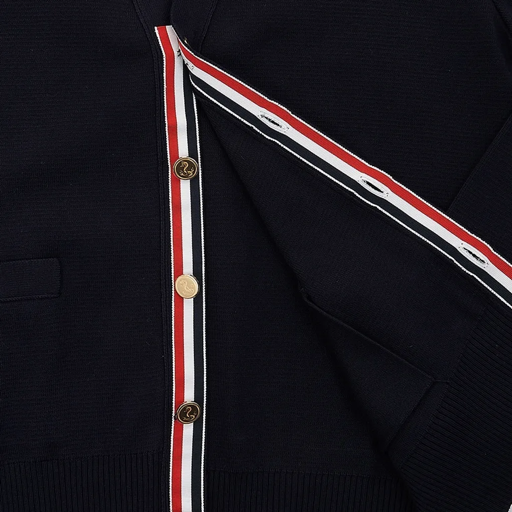 THOM BROWNE  |Unisex Street Style Plain Logo Designers Cardigans