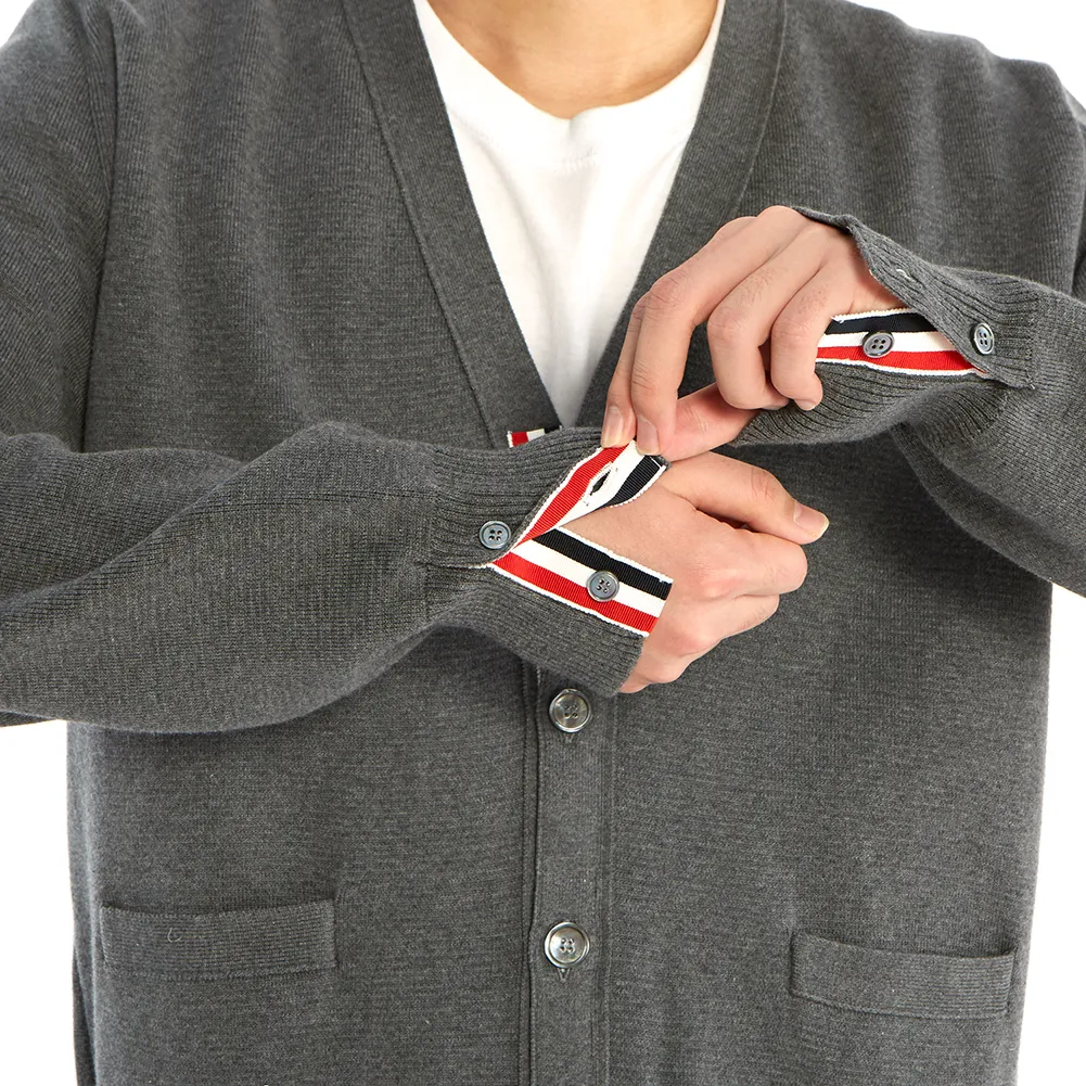 THOM BROWNE  |Unisex Street Style Plain Logo Designers Cardigans