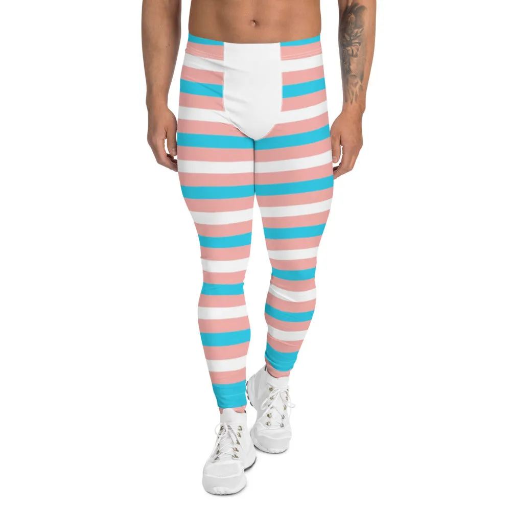 Trans Coloured Trans Candy Stripe Ribbon Boyfriend Gym Fitness Base-Layer