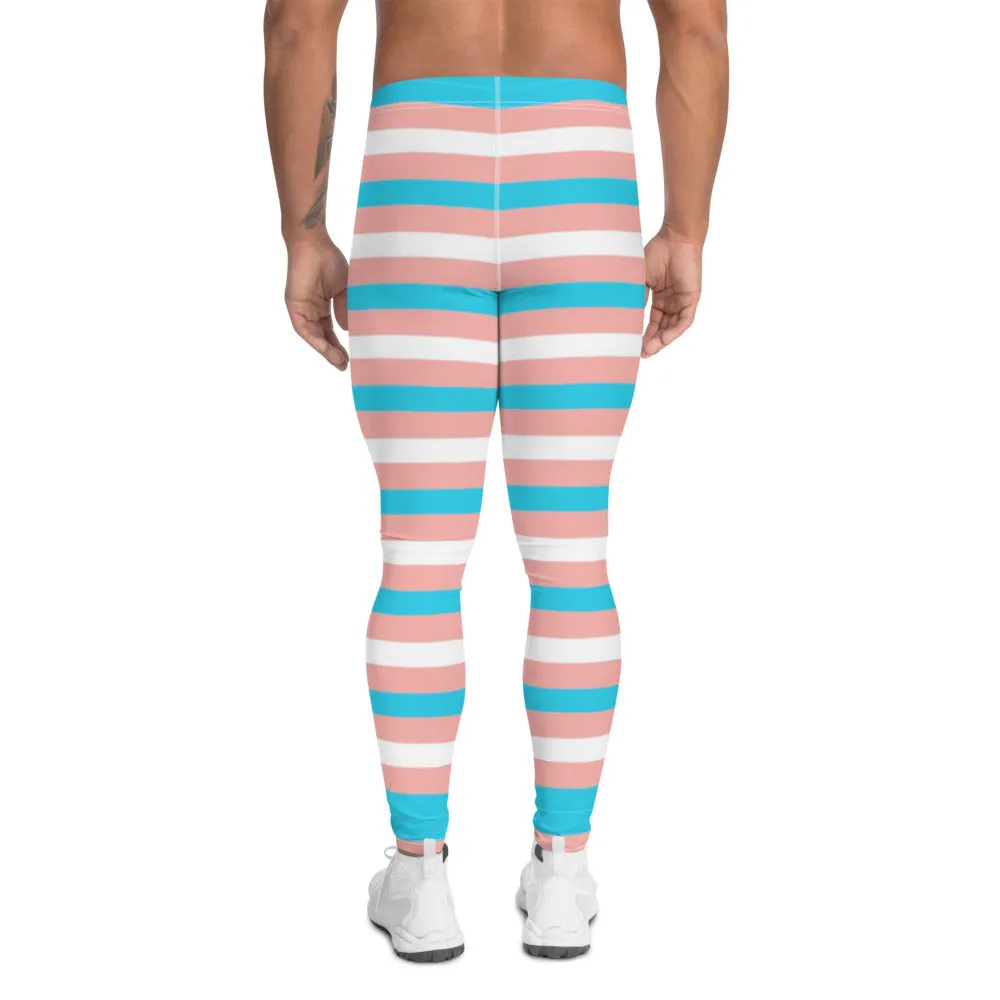 Trans Coloured Trans Candy Stripe Ribbon Boyfriend Gym Fitness Base-Layer