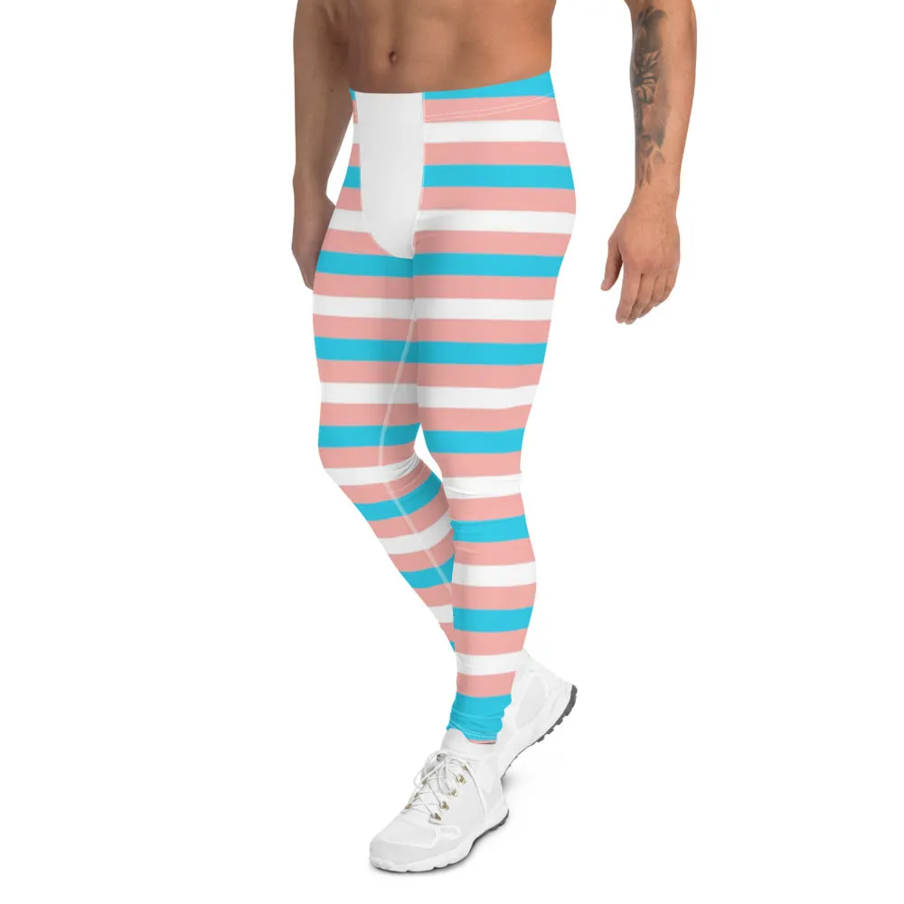 Trans Coloured Trans Candy Stripe Ribbon Boyfriend Gym Fitness Base-Layer