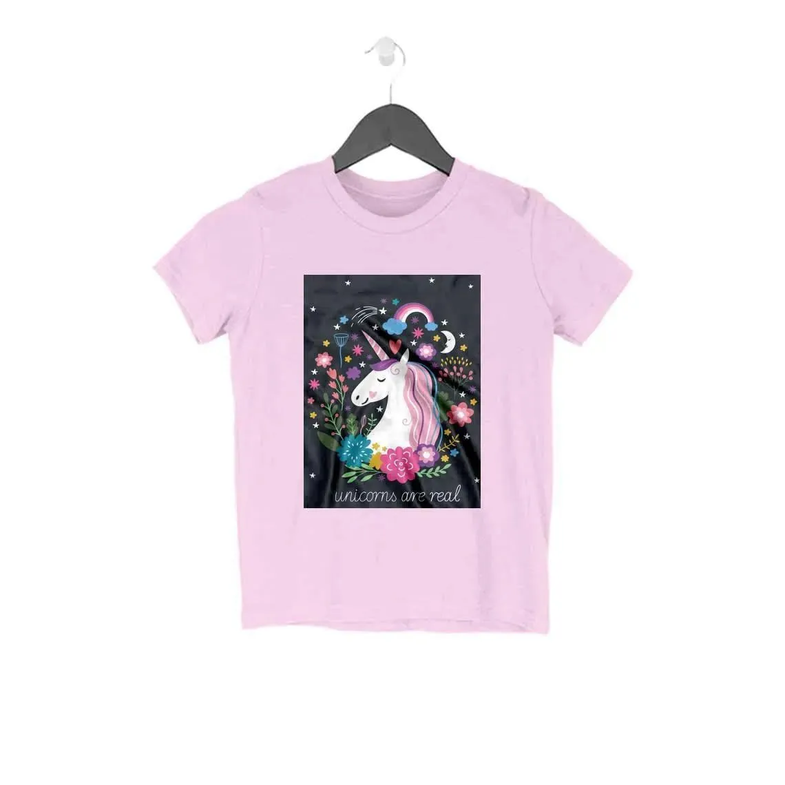 Unicorns Are Real Cotton Tshirt for Girls