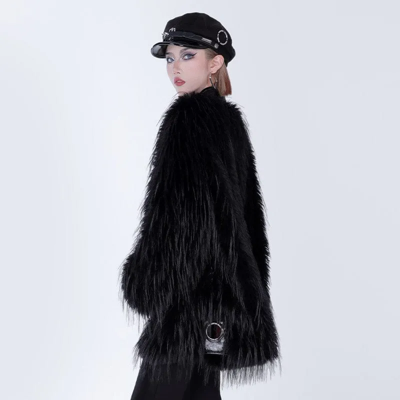 Women's Gothic Faux Fur Coat