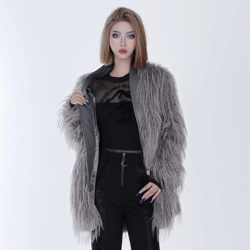 Women's Gothic Faux Fur Coat