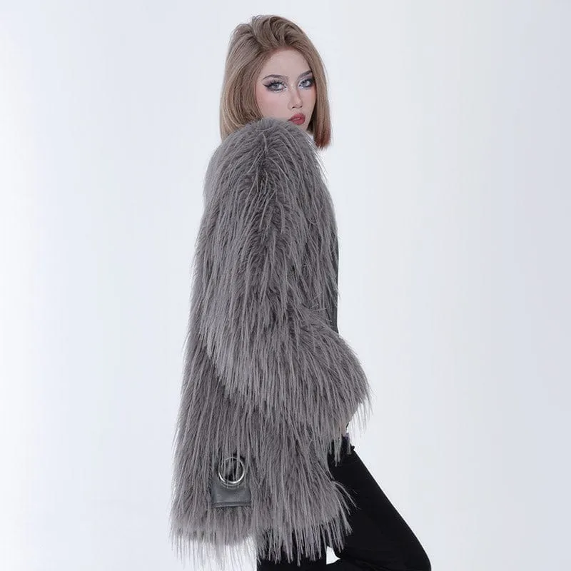 Women's Gothic Faux Fur Coat